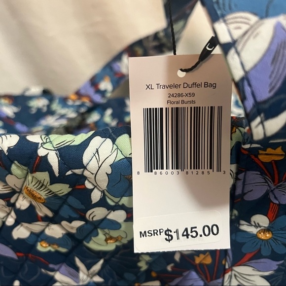 NWT XL Traveler Duffel in Floral Bursts​​​ - Picture 4 of 4